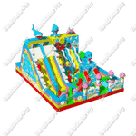 Коммерческий надувной батут "В глубинах моря" 12*9*6,5 м