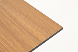 "Каффе" интерьерный стол из HPL квадратный 70х70см, цвет "дуб"