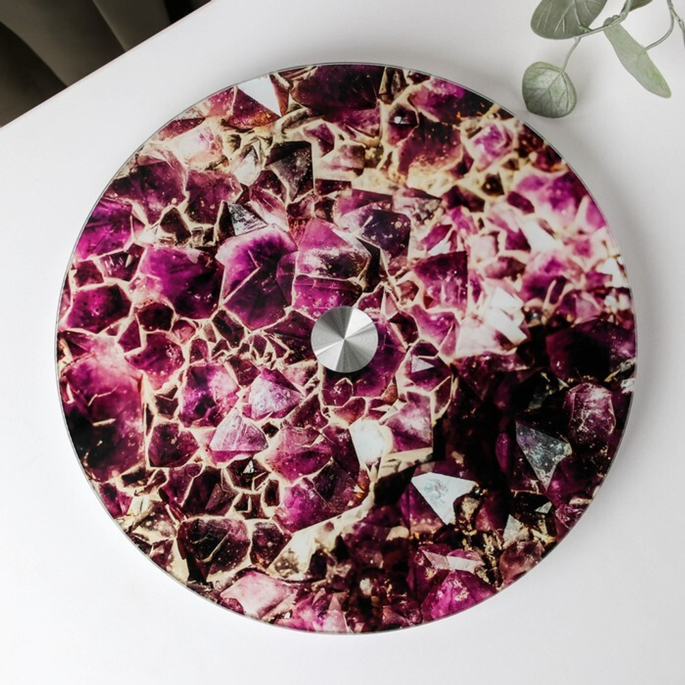 Подставка для торта вращающаяся d-32см"Фиолетовый аметист"