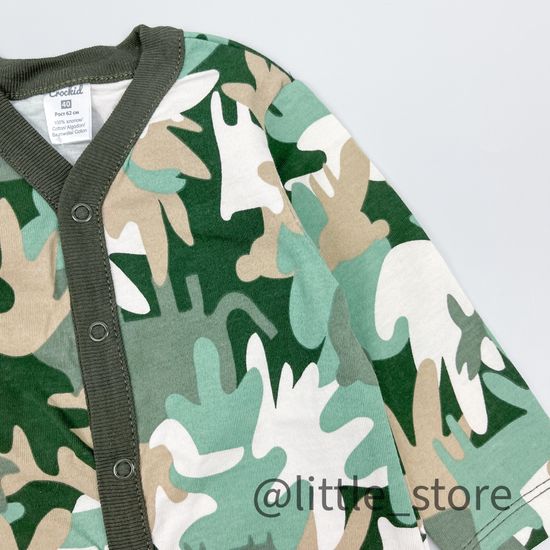 Слип хлопковый "Прятки в листьях" тропический камуфляж