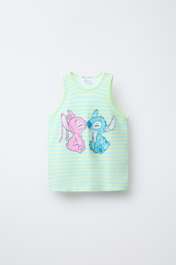 ZARA ПОЛОСАТАЯ ПИЖАМА LILO & STITCH © DISNEY, БИРЮЗОВЫЙ