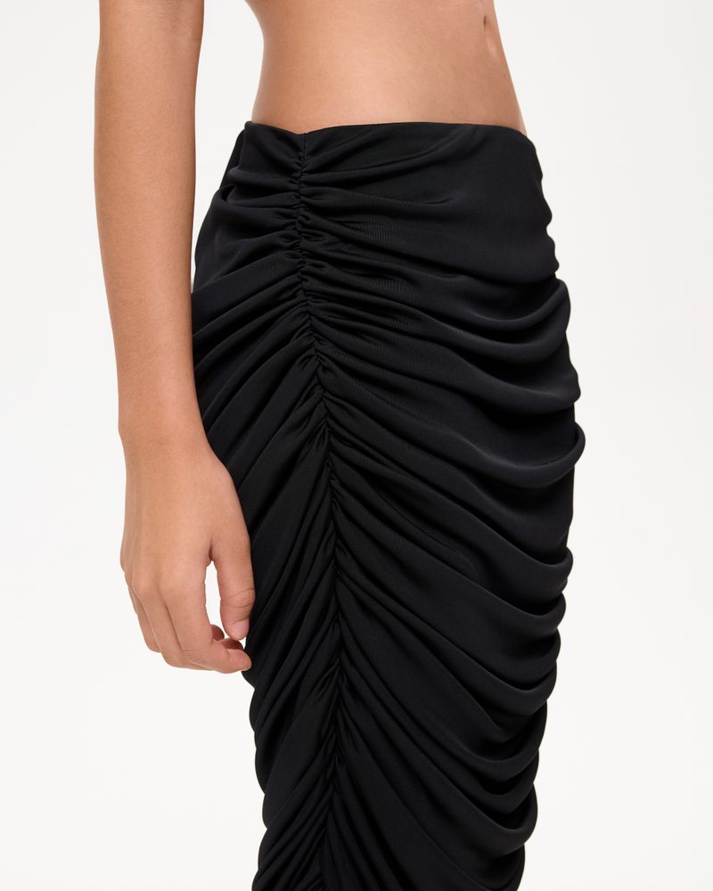 Юбка миди из трикотажа