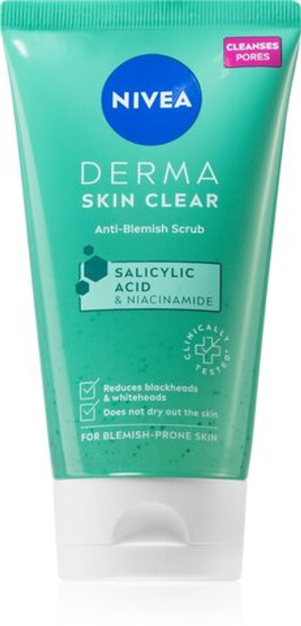 Nivea Derma Skin Clear - очищающий скраб для лица /   150  ml  / GTIN 9005800361130