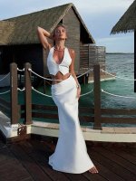 Юбка атласная