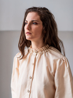 Льняное бохо платье (бежевый)