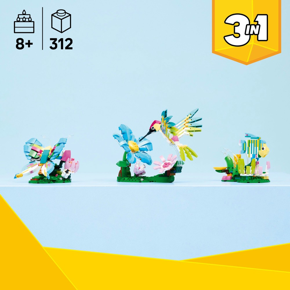 Конструктор LEGO Creator 31384 Дикие животные Яркий колибри 3 в 1 — фото 5
