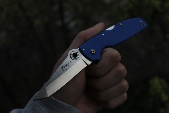 Складной нож Cold Steel 54T Khan c клинком из стали AUS-8, рукоять G10