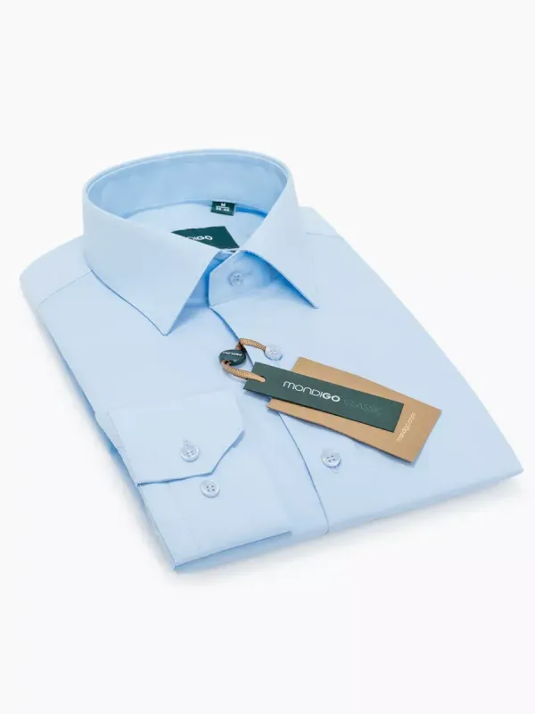 Рубашка классическая CLASSIC FIT с длинным рукавом, голубая