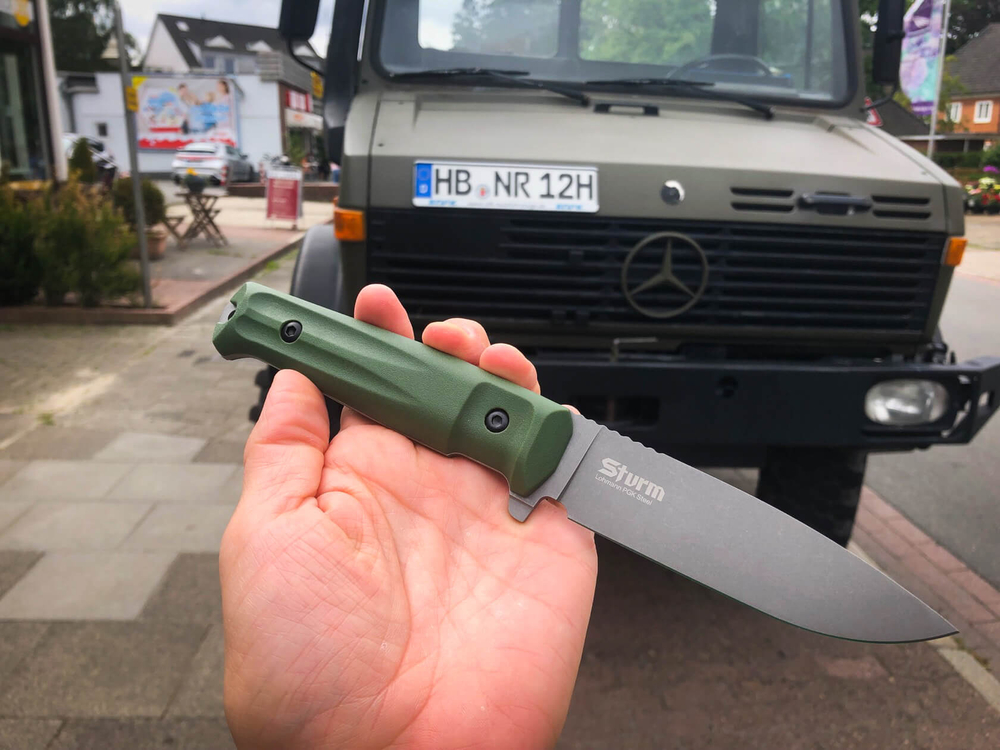 Тактический нож Sturm AUS-8 StoneWash Олива
