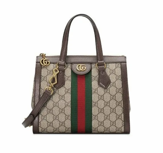 Маленькая сумка-тоут Gucci Ophidia с узором Gg