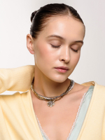 Колье "Pearl hematite coin bicolor"