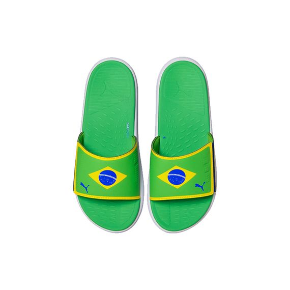 Puma Brazil Softride Slides 'Yellow Green Blue'