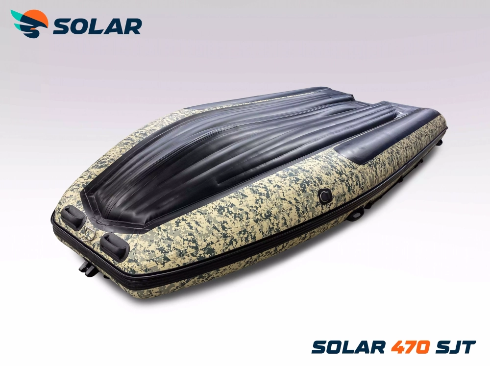 Лодка надувная моторная solar-470 super jet tunnel
