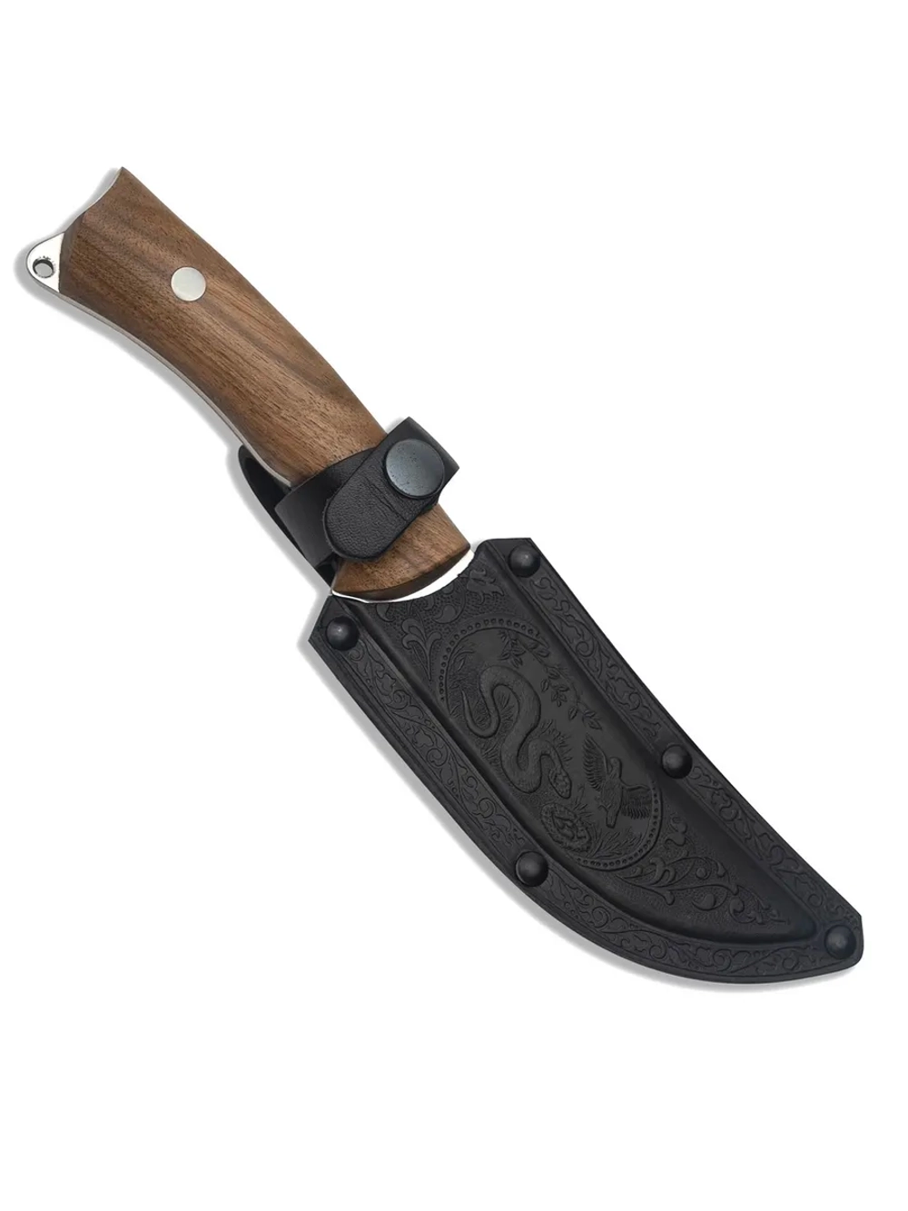 Нож разделочный Гюрза-2 полированный (кавказский орех)