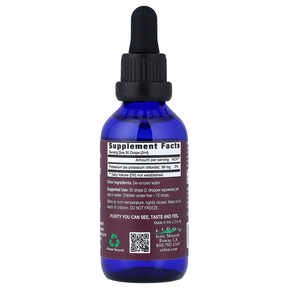Eidon Ionic Minerals, жидкий концентрат калия, 60 мл (2 унции)