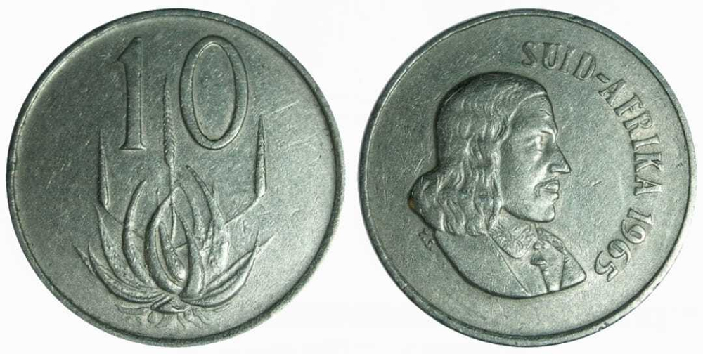 ЮАР 10 центов, 1965 - 1969 SUID-AFRIKA XF
