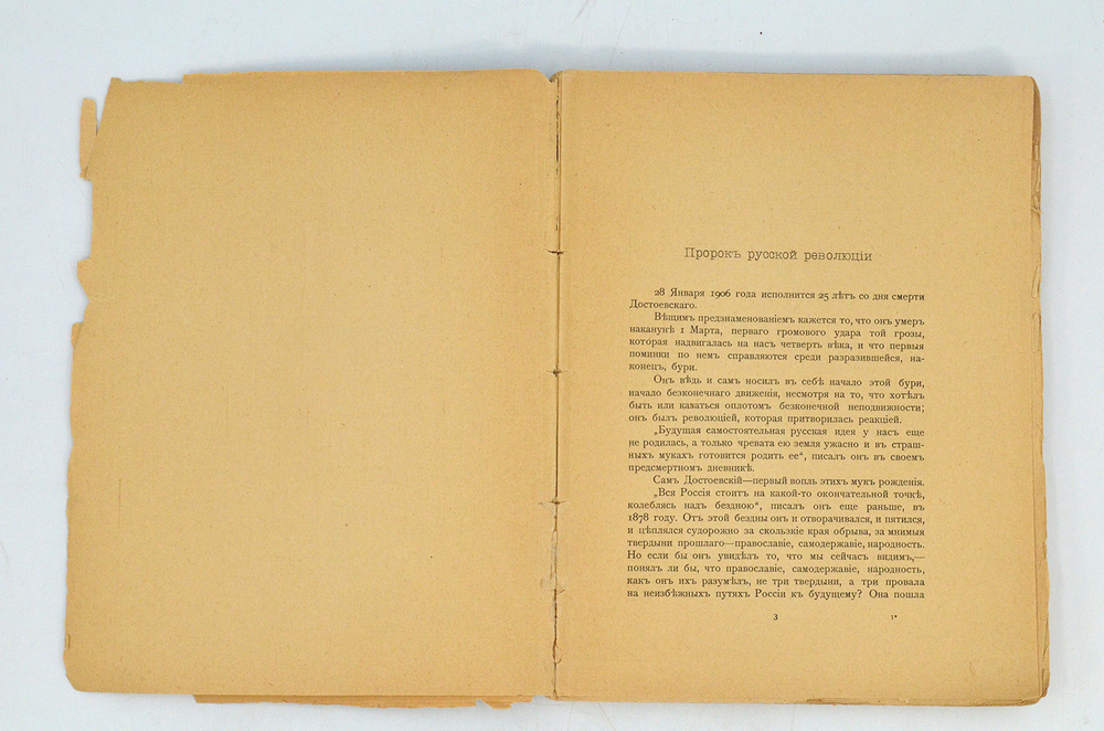 Мережковский Д. С. Пророк русской революции.  К юбилею Достоевского . СПБ. Изд  М.В. Пирожков, 1906