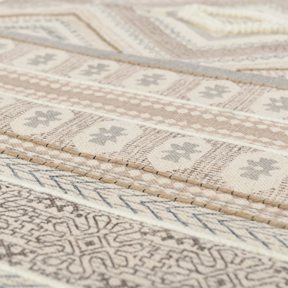 Ковер из хлопка, шерсти и джута с геометрическим орнаментом из коллекции ethnic, 70х160 см