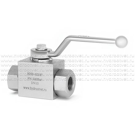KHB-G3/8-1111-01-1 - Шаровой кран 2/2 на высокое давление, резьба G3/8"