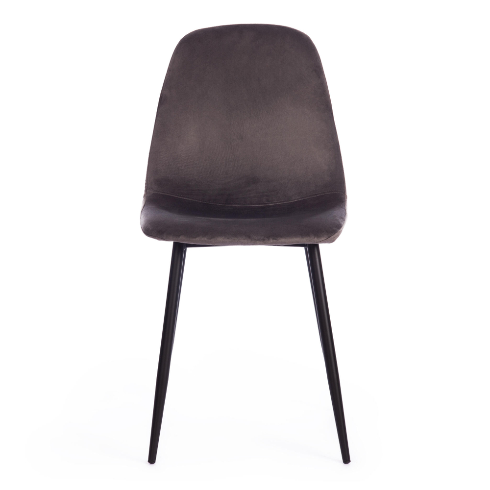 Стул BREEZE (mod. 4724) Велюр/металл , 44 х 53 х 87 см, Dark grey (темно-серый) HLR24 / черный