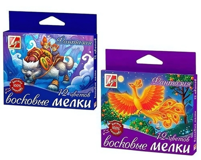 Мелки восковые 12цв. маслян.основа "Фантазия" (Луч)