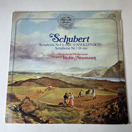 Винтажная виниловая пластинка LP Schubert Шуберт, Vaclav Neumann Symphonie Nr. 8 H-Moll Unvollendete, Symphonie Nr. 3 D-Dur (Германия 1967)