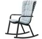 Уличное кресло-качалка Folio антрацит с голубой подушкой