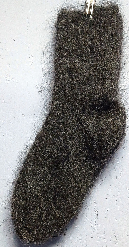 Пуховые зимние носки 1 пара, шерсть с начёсом, размер 40-44, цвет серый