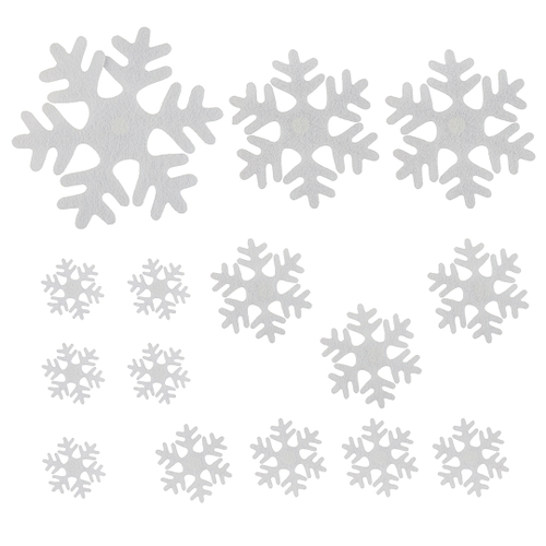 Декоративное украшение Снежинки Пушинки, 5-30 см, Белый, 18 шт.