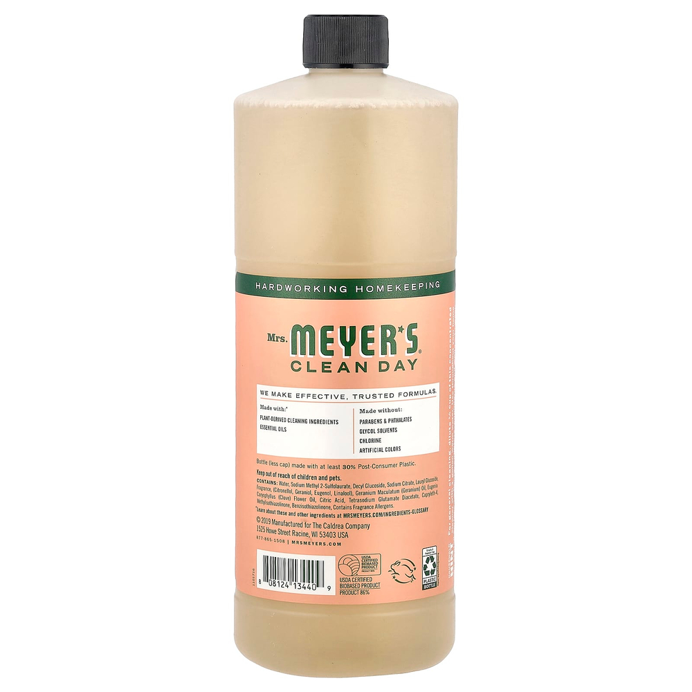 Mrs. Meyers Clean Day, универсальный концентрат, герань, 946 мл (32 жидк. унции)