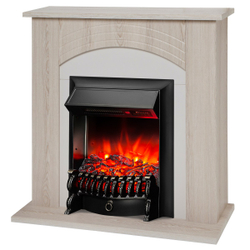 Электрокамин RealFlame Hanna STD LO светлый дуб с очагом Fobos Lux Black RC