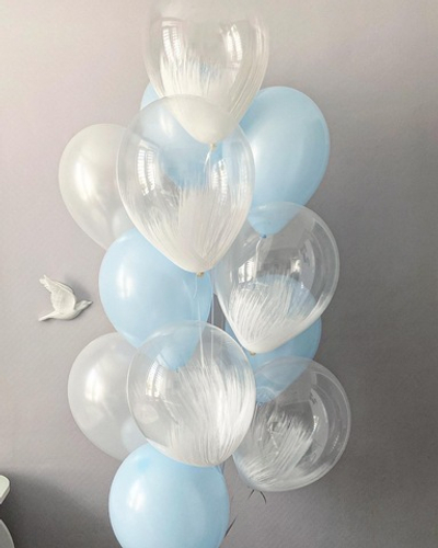 Охапка шариков Небесного цвета