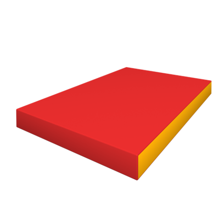 Элемент мягкой формы 1000x700x100 (красный/желтый)