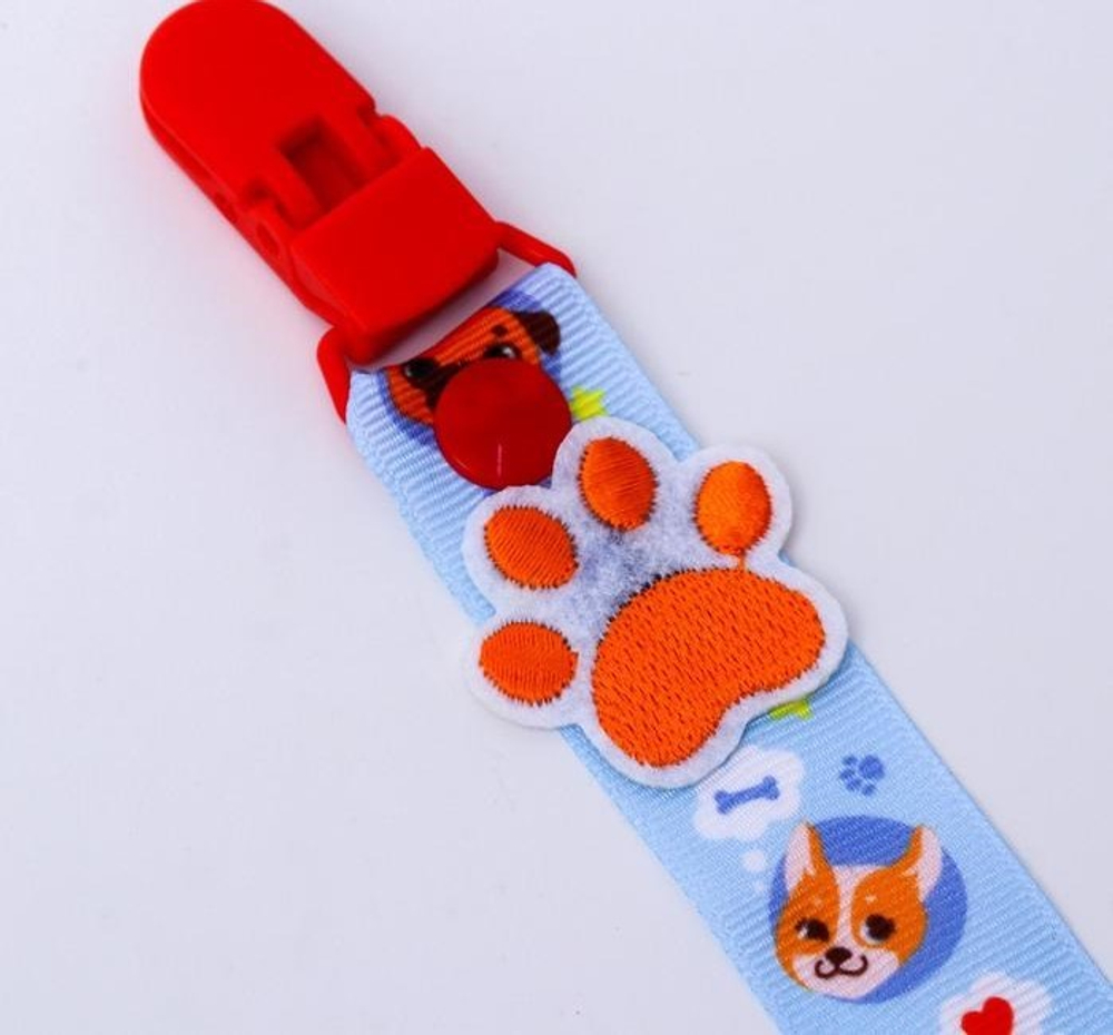 4733705 Держатель для пустышки «ТРЕНД. Пёсики», на ленте