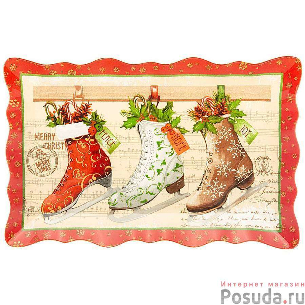 Блюдо для сервировки коллекция "рождественская сказка"25см мал. уп. 6 шт Lefard (198-156)