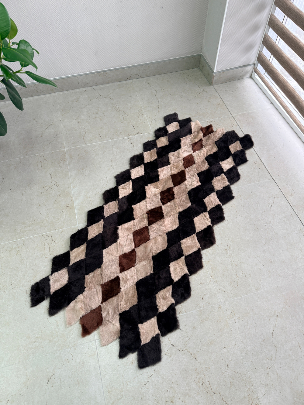 Меховой Коврик прикроватный накидка на кресло из овчины