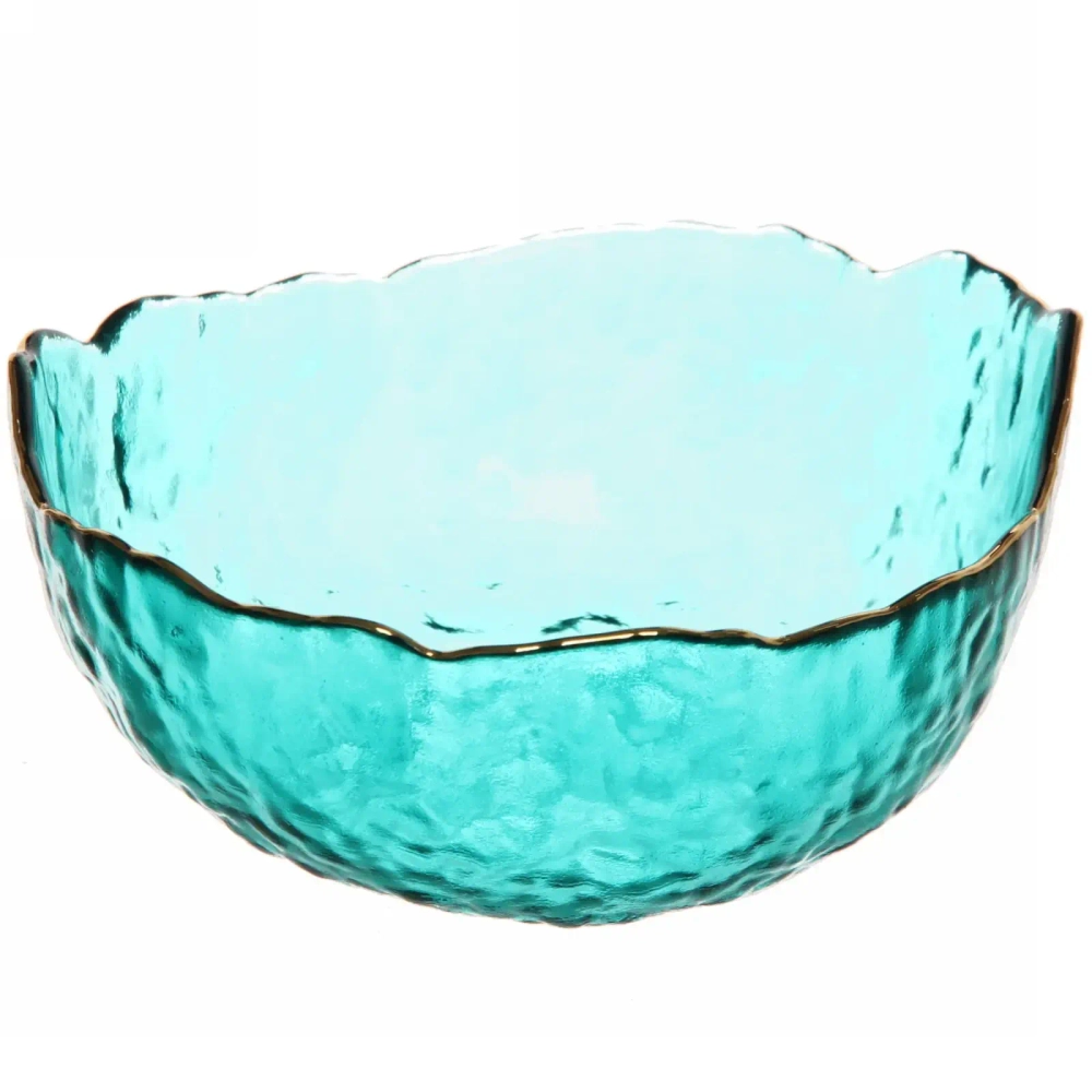 Салатник стеклянный «ICE CRYSTAL» 16см морской