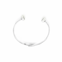 Браслет ORI TAO, Venin, кафф со змеей и перламутром, OT24.2-13-69220 (серебристый)