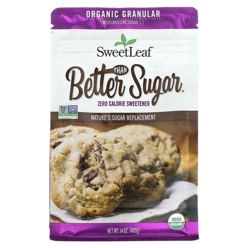 SweetLeaf Stevia, Better Than Sugar, органический гранулированный продукт, 400 г (14 унций)
