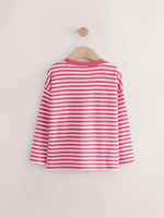 Лонгслив для девочки Next E44-332, Красный, Белый