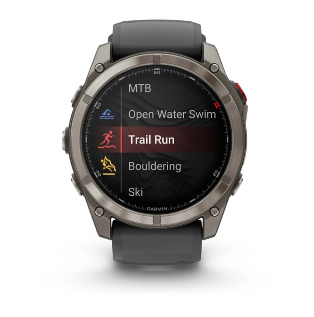 GARMIN Fenix 8 Pro 51mm Amoled Sapphire Lens Tinanium With Graphite/Black Silicone Band