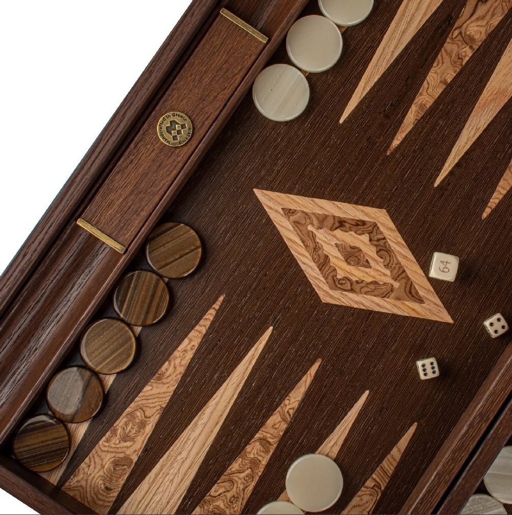 Нарды с боковыми стойками 30х20см Manopoulos Backgammon Backgammon bvv3jd