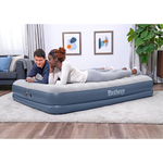 Кровать надувная Bestway, 203х152х36 см, 6716T, нас встроен, аккум, флок, USB насос 3.7В, 300 кг
