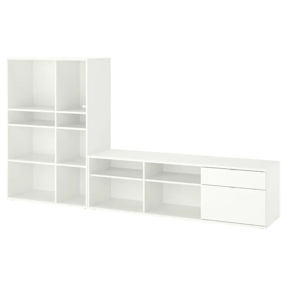 Комбинация для хранения  - VIHALS IKEA/ ВИХАЛС ИКЕА, 140х275 см, белый
