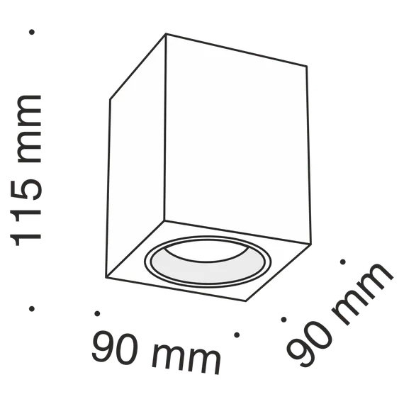 Потолочный светильник Изящность / Slim 1*GU10 10 Вт Technical c013cl-01b