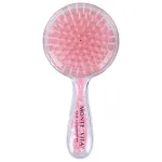 Расческа для волос массажная 15х7 см, с блестками прозрачный/розовый, MONTE VITA (МОНТЕ ВИТА), 457424