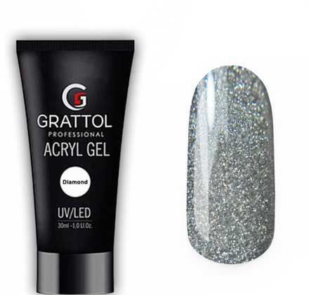 Grattol Acryl Gel Diamond Reflective - Акригель светоотражающий с шиммером , 30мл