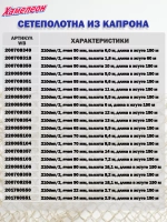 Сетеполотно капрон 210den/3, яч. 40 мм, высота 3,0 м кукла