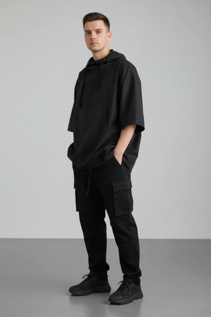 Футболка оверсайз с капюшоном «OPLIS»