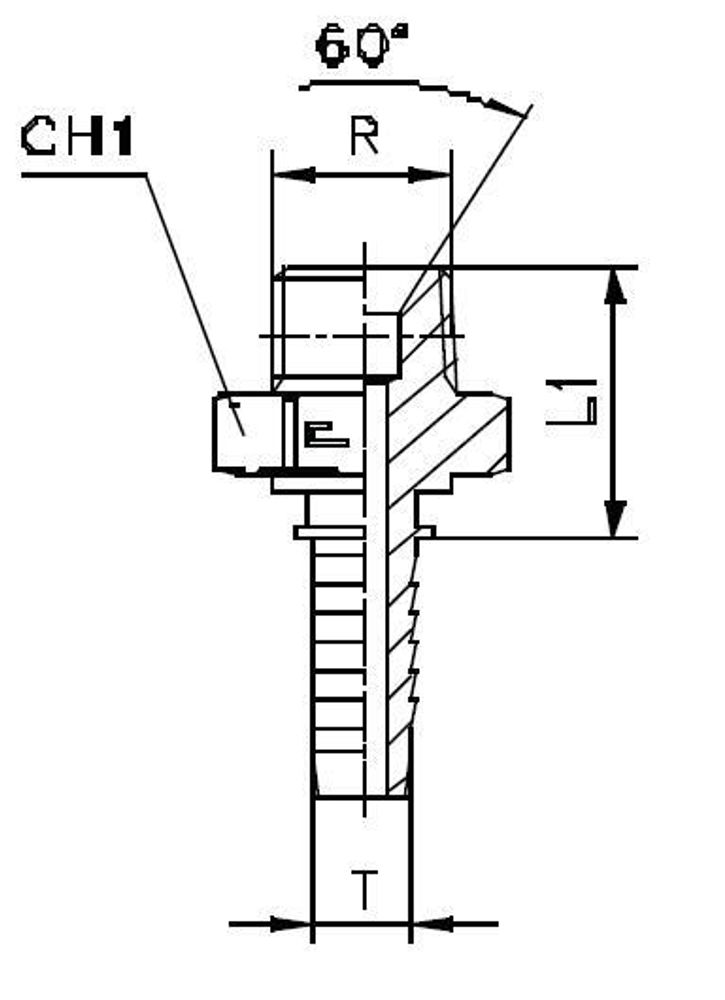 Фитинг DN 08 BSP (Ш) 1/4